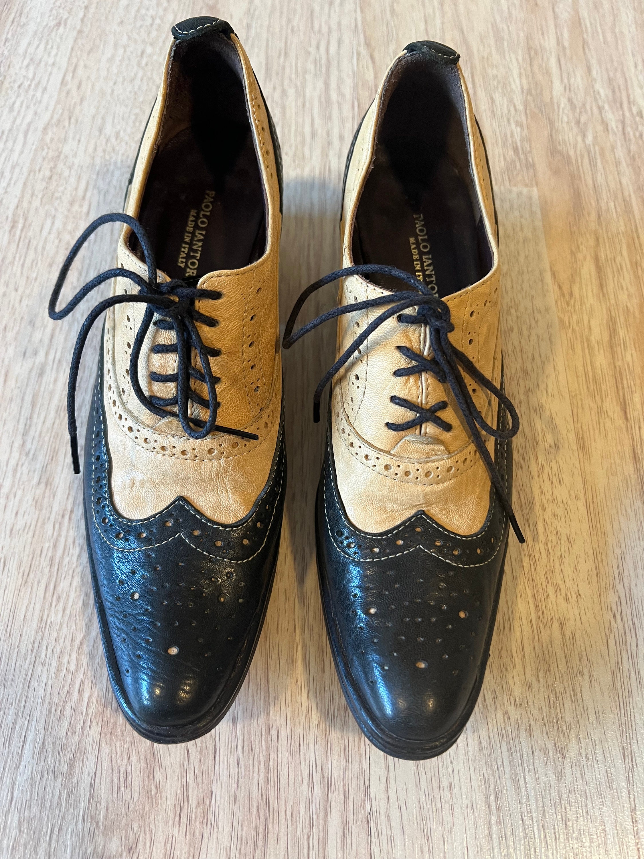 Paolo Lantorno Black Leather Lace Up Oxford Pointed Toe Made in Italy Black Leather Oxford Shoes, Women Pointed Formal Shoes  main image 3