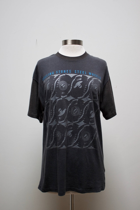 Vintage 1990s 100% Cotton Black Rolling Stones Con