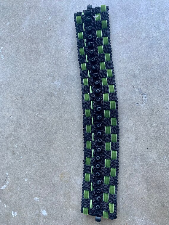 Black and Green Woven Belt - image 8