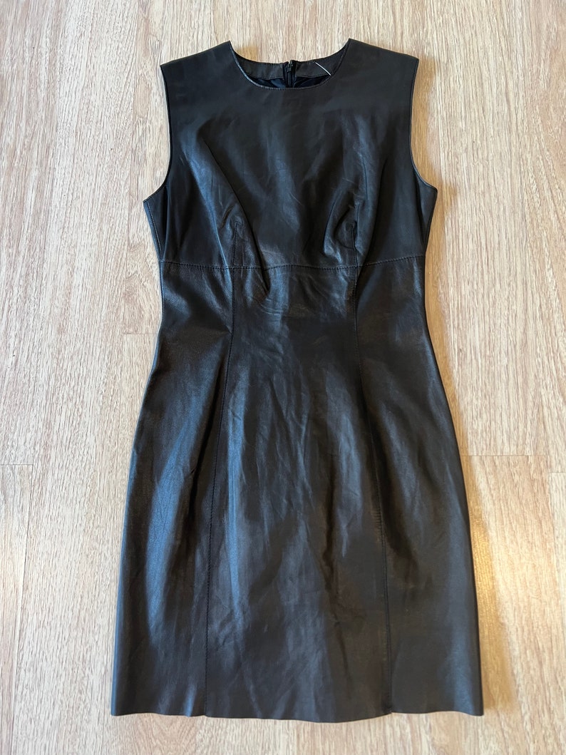 Vintage Black Lamb Mini Sleeveless Dress image 9