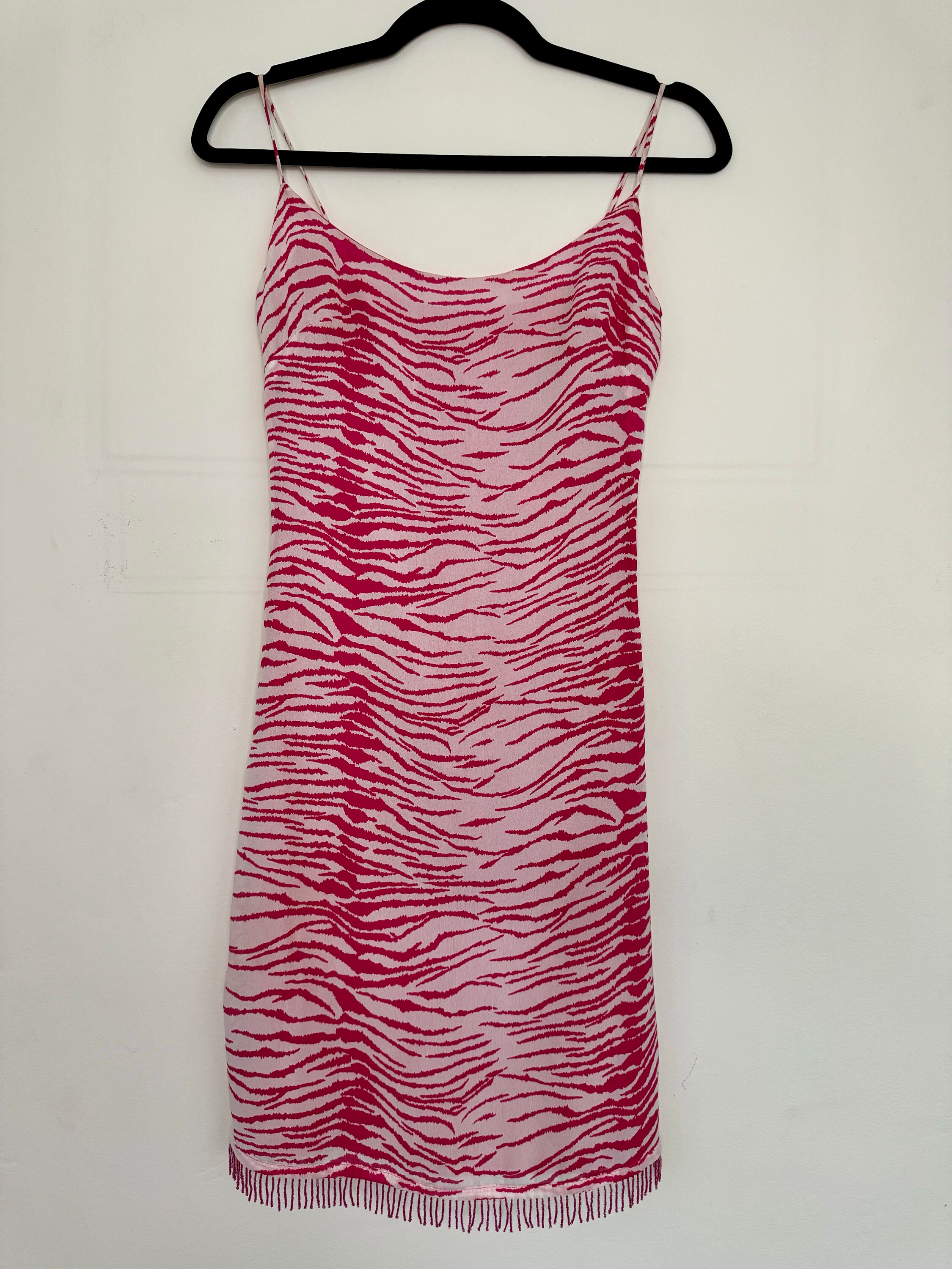 Robe Laundry Taille 8 Rose Et Blanc à Rayures Zébrée - État Impeccable