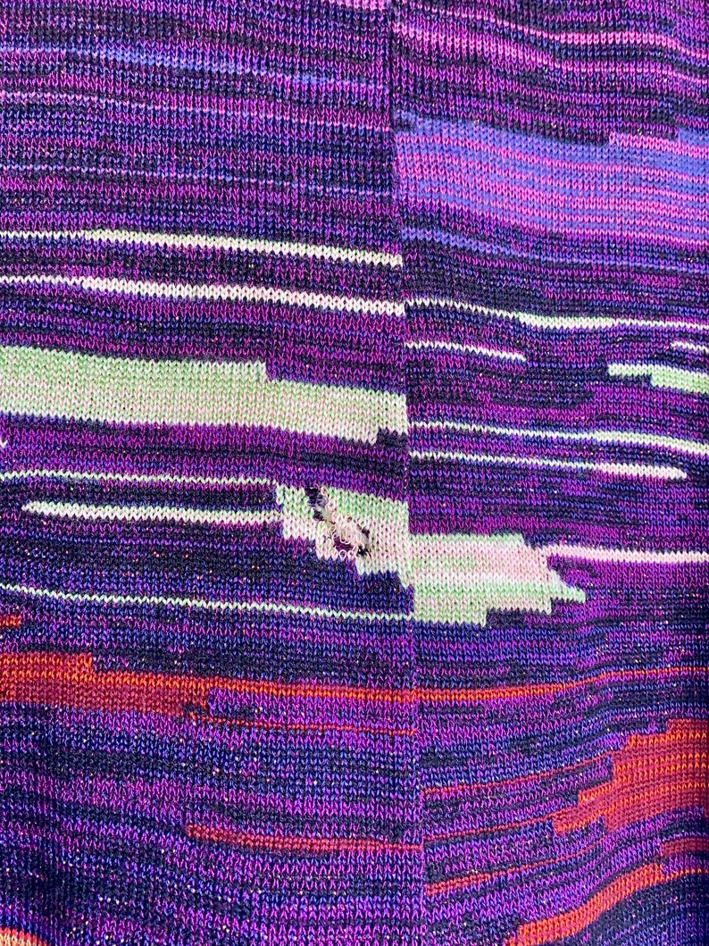 SALE: Christian Lacroix Purple and Pink Abstract Skirt image 10