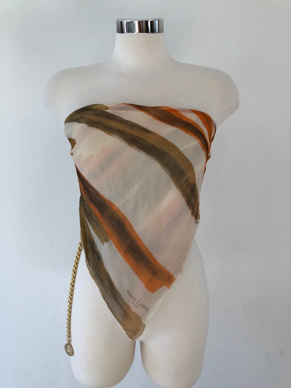 Vintage Lanvin Silk Chiffon Scarf