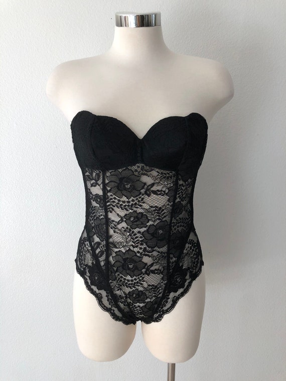 Vintage La Perla Black Lace Bodysuit