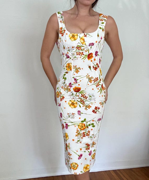 Vintage Y2K Dolce & Gabbana Floral Fitted Corset Dress - Etsy Vintage Y2K Dolce & Gabbana Floral Fitted Corset Dress - Etsy