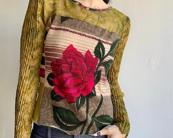 SALE: Y2K Alberto Makali Rose Langarm Pullover Top