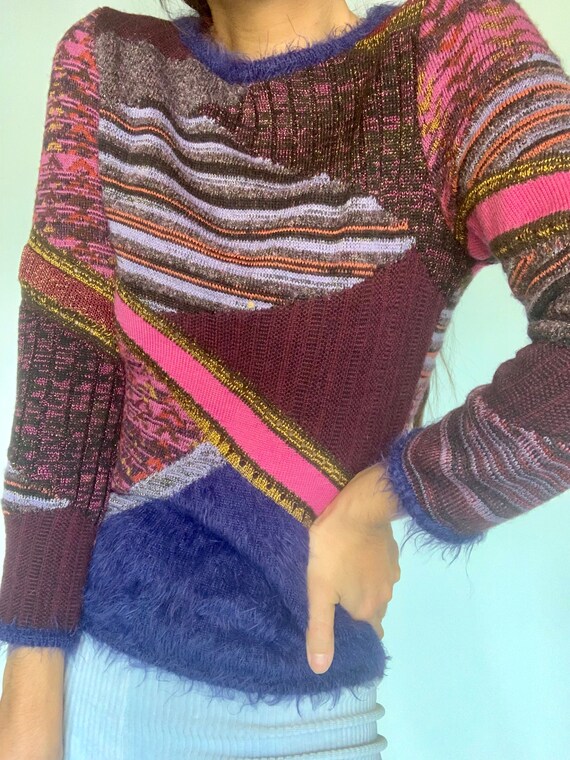 Christian Lacroix Multicolor Fuzzy Sweater