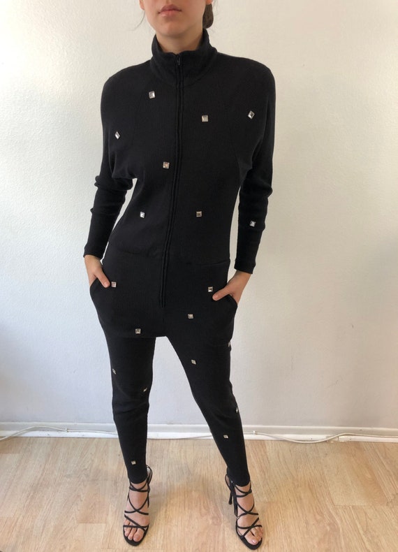 Vintage Shoe Clothing Connection Black Cotton Silv