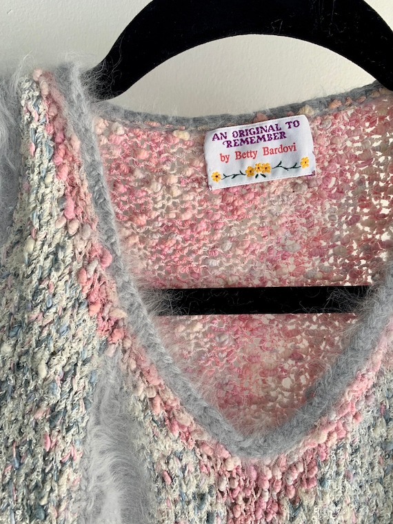 Betty Bardovi Handmade Knit Puff Sleeve Sweater w… - image 8