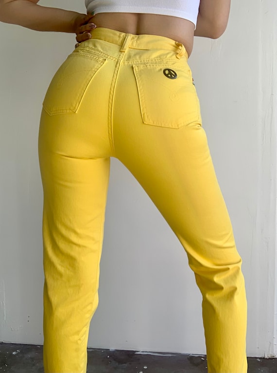 MOSCHINO Yellow High Waisted Jeans