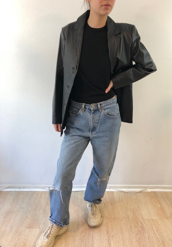 Vintage Juliano Cellini Black Leather Jacket Blaze