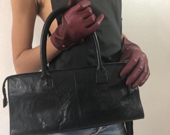 Vintage Kenneth Cole svart läderväska
