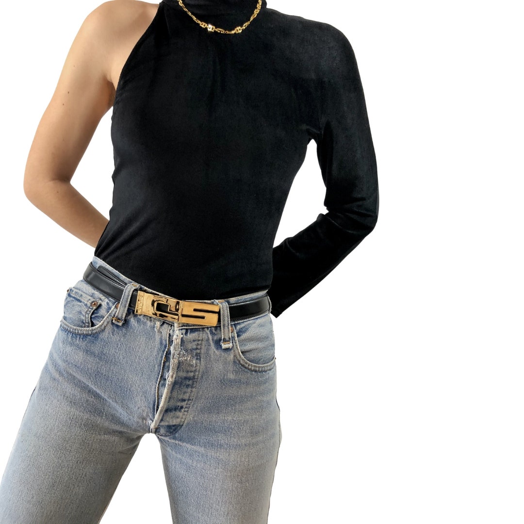 Vintage 80s St. John Sport‎ Black Leather Buckle Belt Leather belt St John Black size Not specified International  main image 4