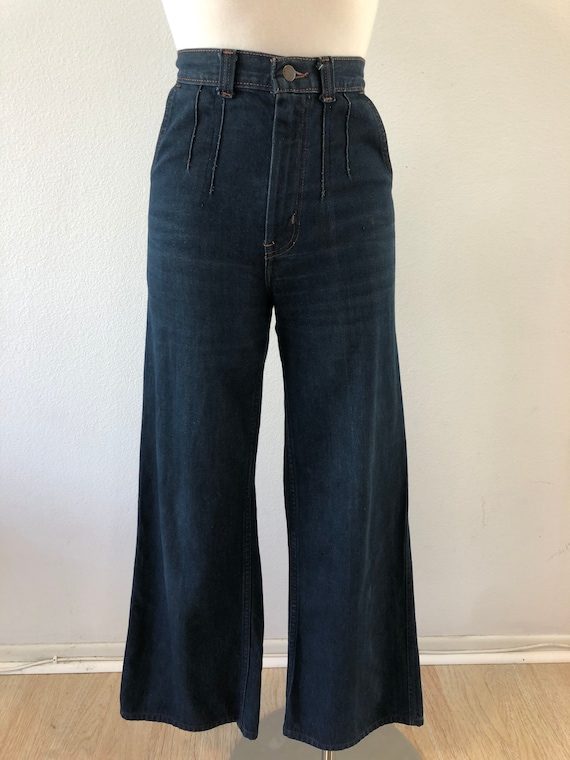 70’s GWG Dark Wash Wide Leg Denim Jeans