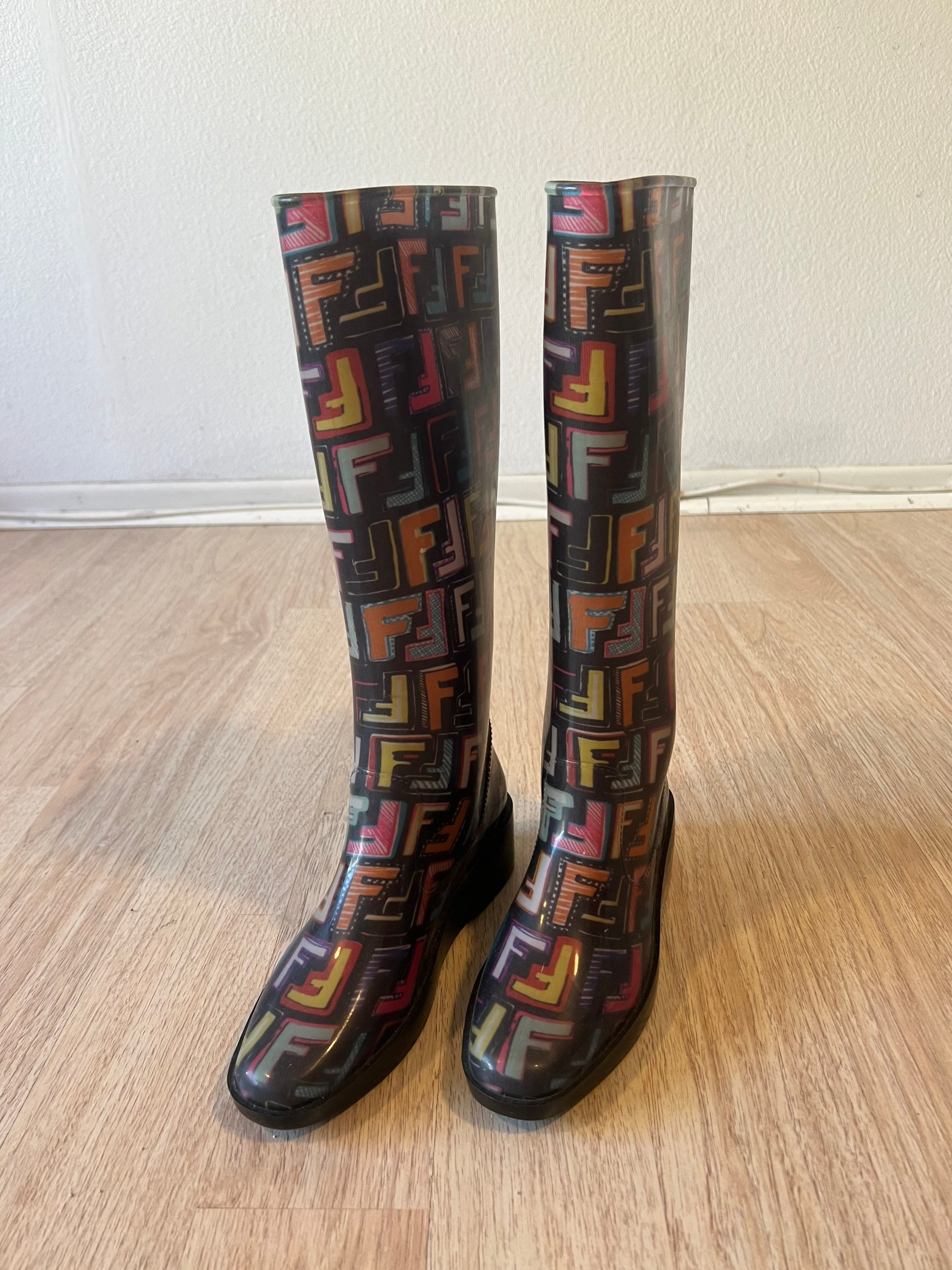 Fendi rain top boots sale