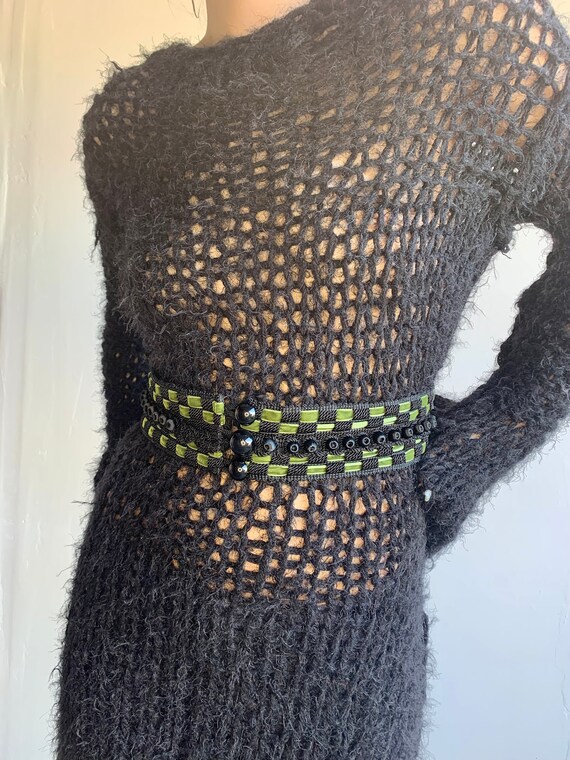 Black and Green Woven Belt - image 3