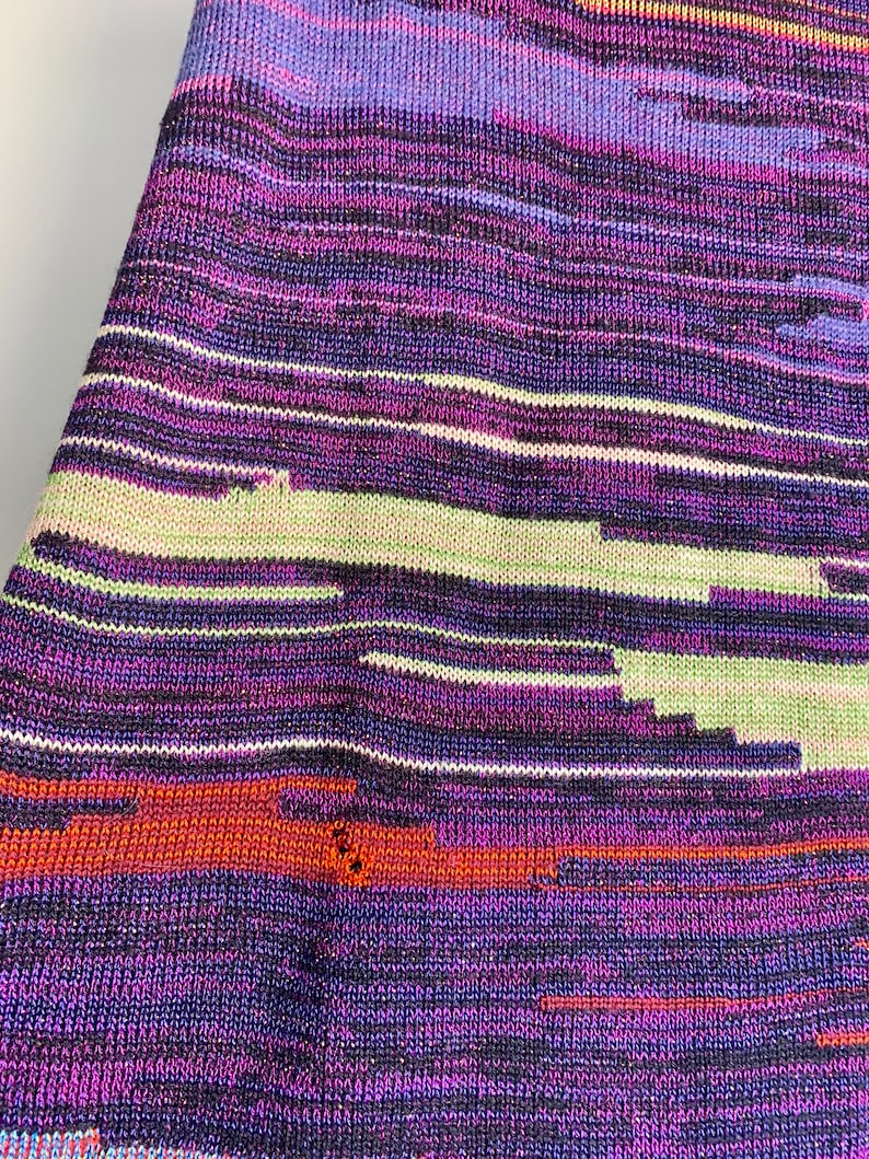SALE: Christian Lacroix Purple and Pink Abstract Skirt image 9