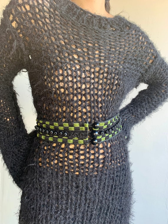 Black and Green Woven Belt - image 4