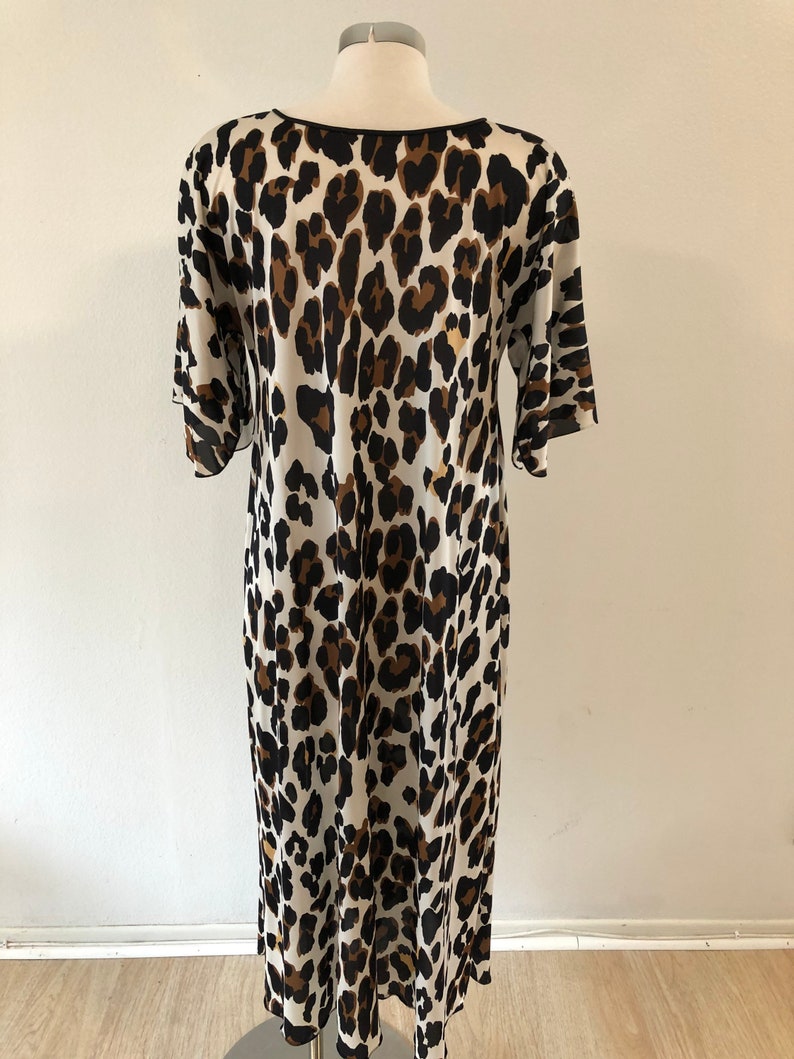 SALE: Vintage 60s 70s leopard print nightgown dress | Etsy