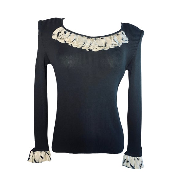 Night Valentino Ruffled Sweater