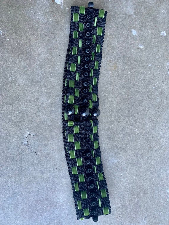 Black and Green Woven Belt - image 7