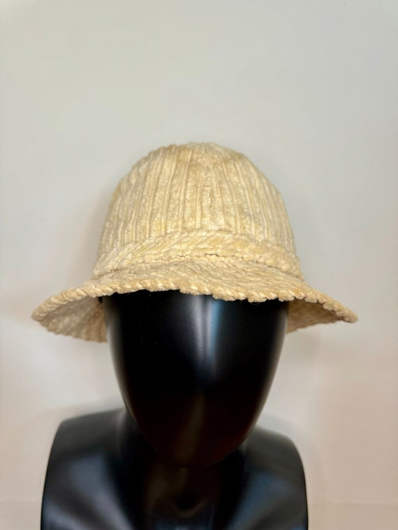 Vintage 70's Cream Corduroy Bucket Hat