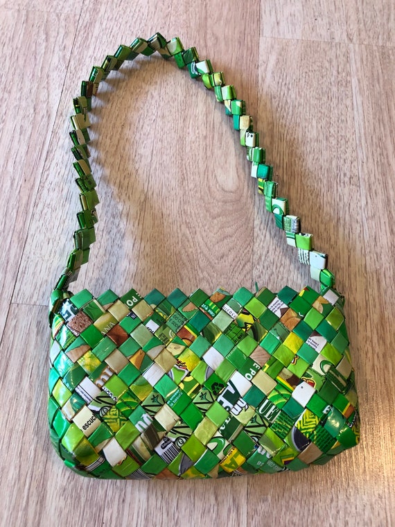 Vintage Bright Green Bubble Wrapper Purse - image 4