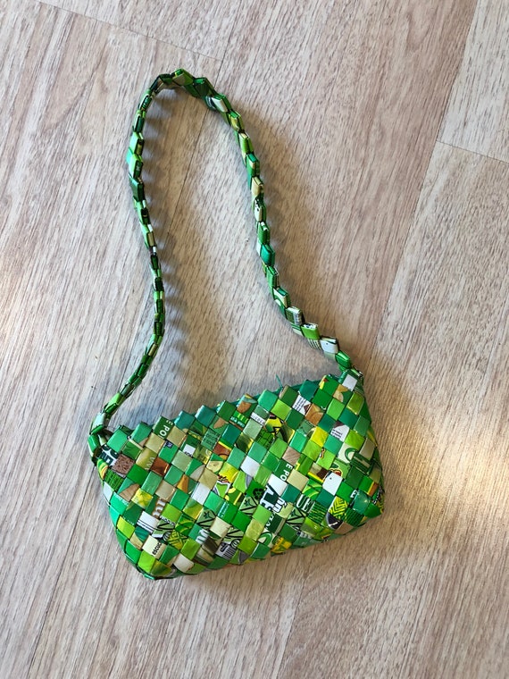 Vintage Bright Green Bubble Wrapper Purse - image 5