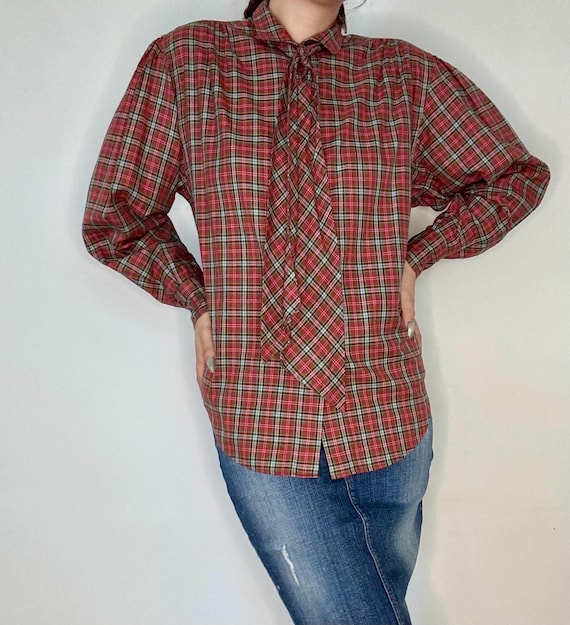 Ralph Lauren Plaid Button Down With Tie