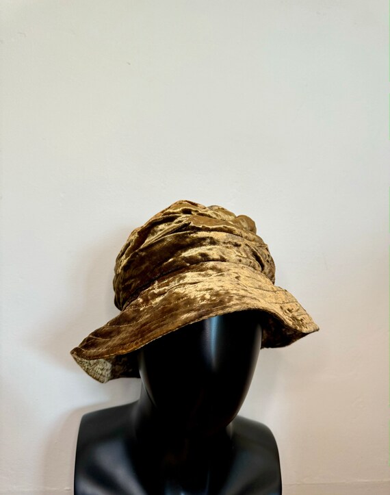 Vintage Kokin New York Gold Large Summer Hat Vintage Kokin Hat - Etsy main image 2