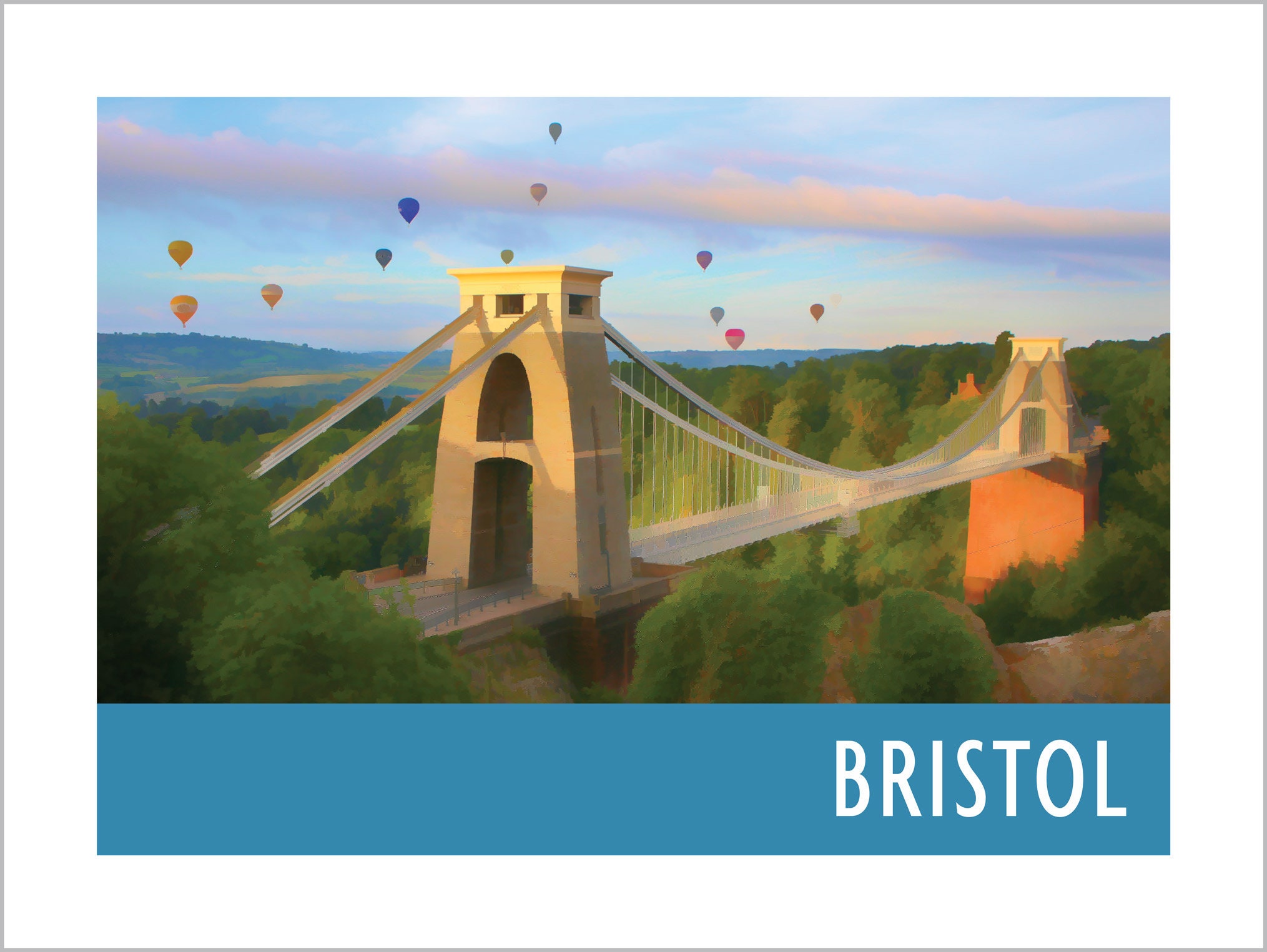Bristol Print Clifton Suspension Bridge Bristol Art Print | Etsy