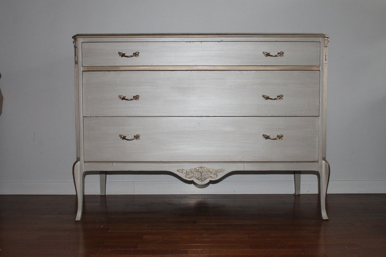 vintage grey changing table