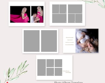 Mutterschaftsfotoalbum Vorlagen Photoshop PSD Collage Digital Download Bundle von 3 Größen
