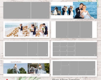 Plantilla de álbum de fotos de boda (8x11, Photoshop, PSD, 60 páginas)