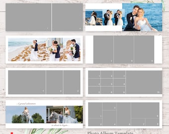 Wedding Photo Album Templates 8x11 & 11x8 Photoshop PSD Bundle of 2