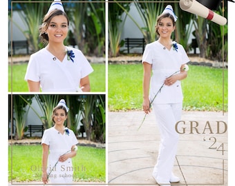 Abschluss Foto Collage Vorlage 10x10 & 20x20 quadratisch PSD Druck Layout