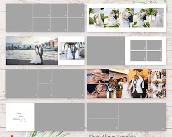 Wedding Photo Album Templates 11x14 Photo Album Templates  Photoshop Collage Wedding Templates for Photographers  Family Album Templates PSD