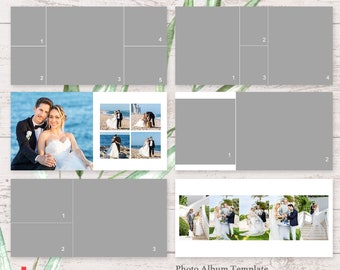 Wedding Photo Album Templates 8x8 Photo Album Templates  Photoshop Collage Wedding Templates for Photographers  Family Album Templates PSD