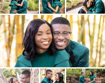 Verlobung Foto Collage Vorlage 20x20 quadratisch PSD Layout Digitaler Download