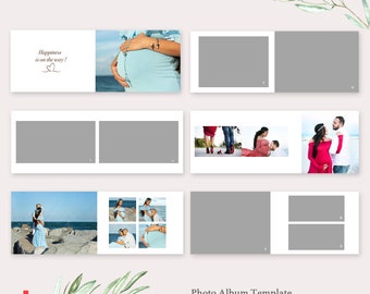 Mutterschaft Fotoalbum Vorlagen 6x8 & 8x6 PSD Collage Digitaler Download Bundle mit 2