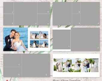 Plantilla de álbum de fotos de boda (10 x 10, Photoshop, PSD, 60 páginas)