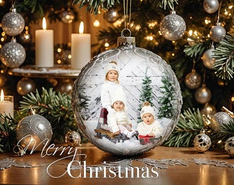 Merry Christmas PSD family photo postcard 5x7 Template Print Layout for Photographers Photoshop Fully Customizable