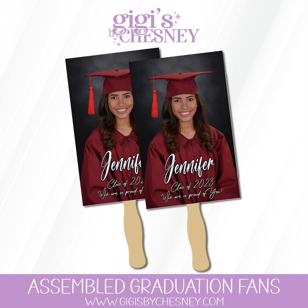 Graduation Fans Personalized Fans High School or College Graduate Custom Fans Graduation Party