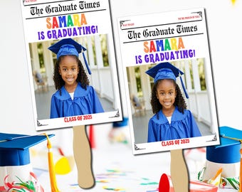 Graduation Fans | Grad Party | Kindergarten Grad | Kinder Grad | Pre-K Grad | 2026 Graduate | Personalized Fans