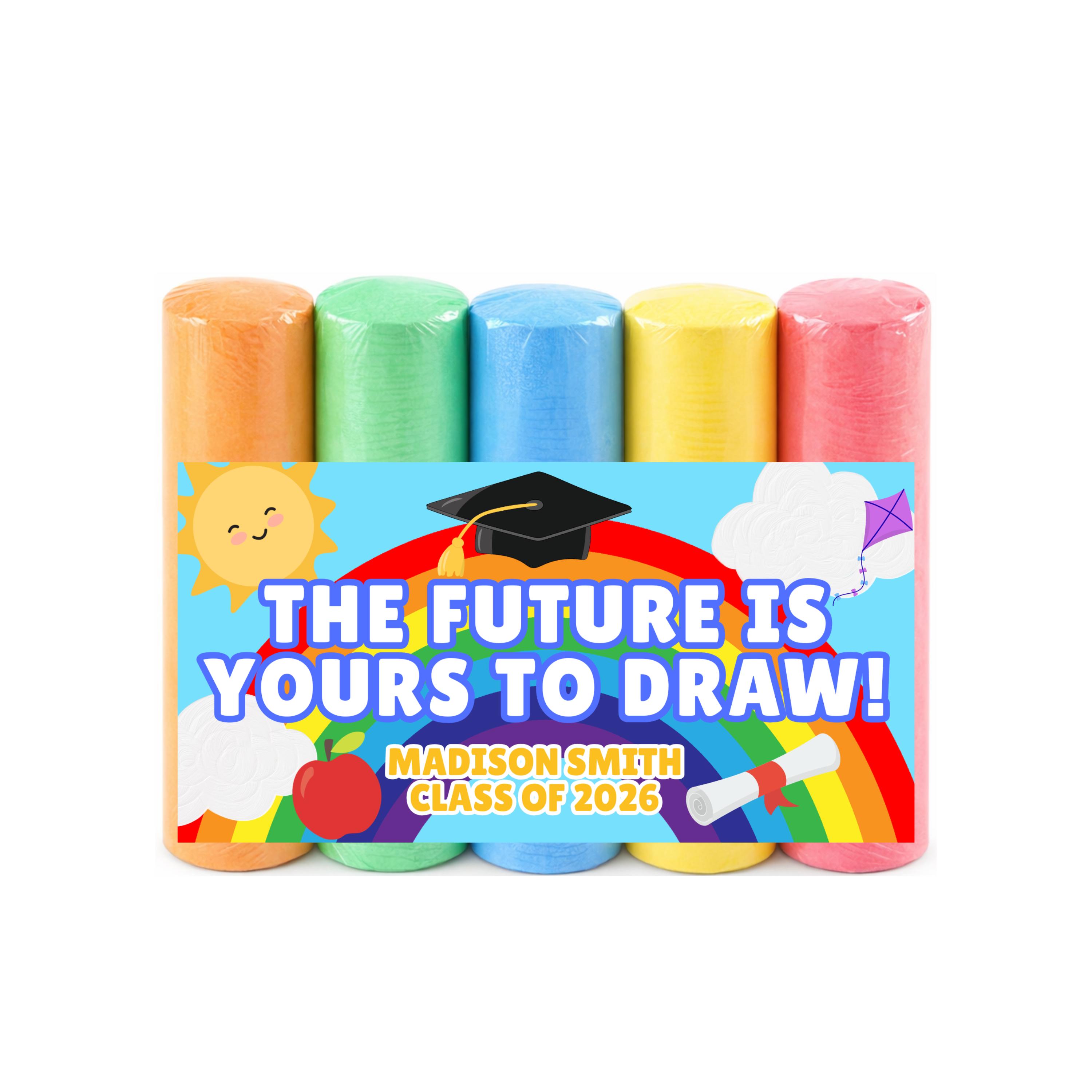 Sidewalk Chalk Graduation Favor, Preschool Graduation Party Favors ...