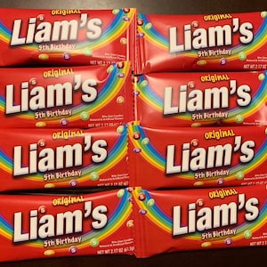 Personalized Candy Wrapper | Birthday Party | Custom Rainbow Candy