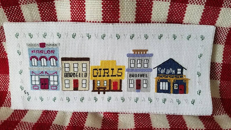 Deep Gulch Cross-Stitch Old West Brothel Town image 2