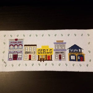 Deep Gulch Cross-Stitch Old West Brothel Town image 1