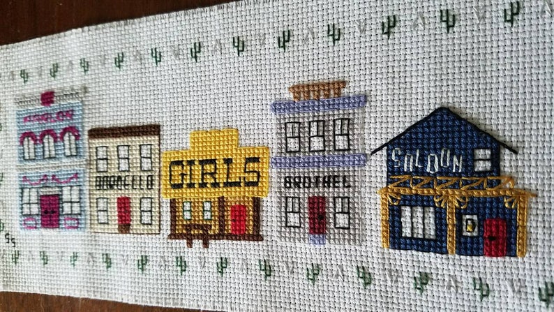 Deep Gulch Cross-Stitch Old West Brothel Town image 3