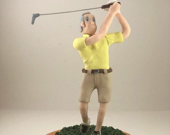 DEPOSIT ONLY!  Custom Polymer Clay Male Golfer